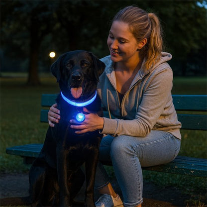 Collier lumineux pour chien | Rechargeable - Chiendoux