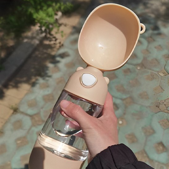 Gourde pour chien 2-en-1 | Portable Étanche | 400ml - Chiendoux