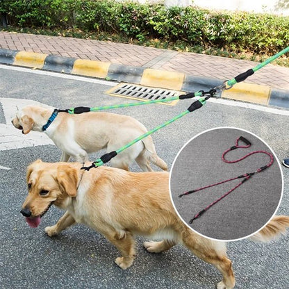 Laisse double pour chien | Confort optimal - Chiendoux