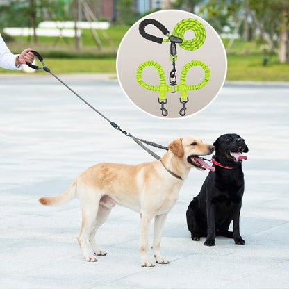 Laisse double pour chien | Sécurité et Confort | 1.5 + 0.5M - Chiendoux